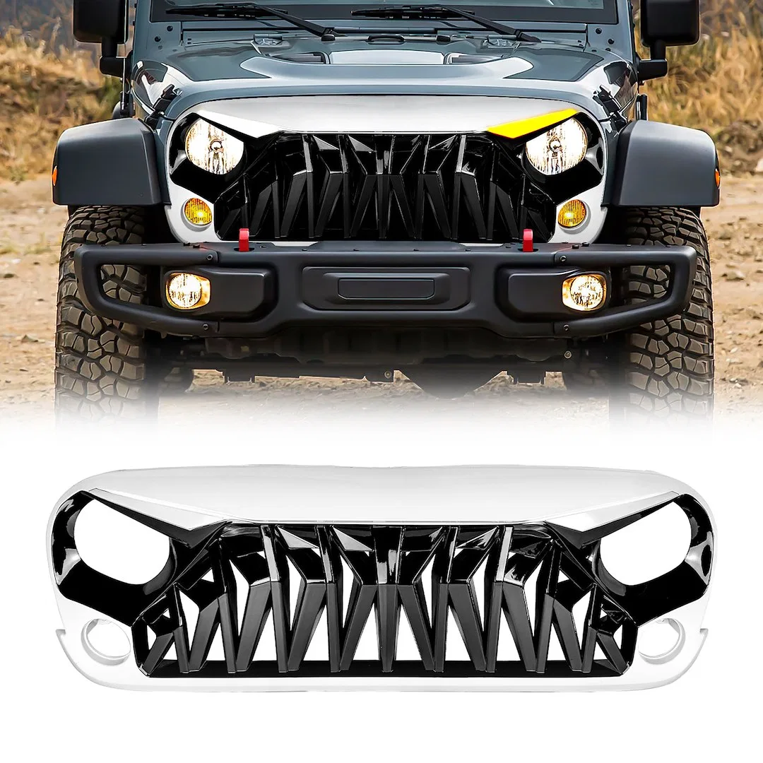 AMJPAA00147 – AMERICAN MOD Grille, With Light Cutouts Black/ White ABS Plastic With LED Eye Bow Dayt - view 2